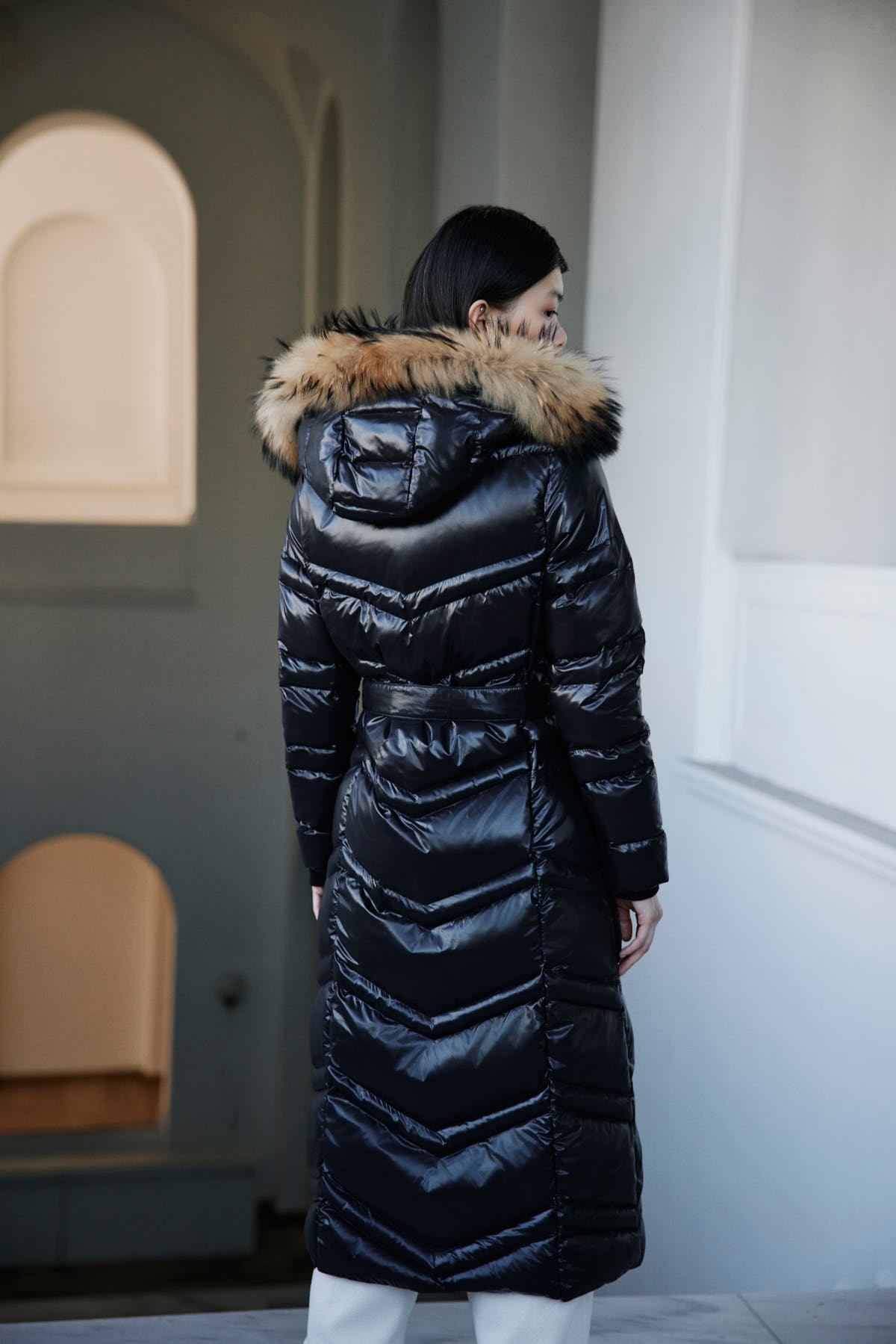 Womania-Mont-Roma Naturel Kürklü Puffer Mont