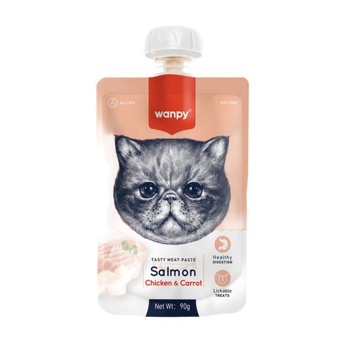 Wanpy Taze Kediler İçin Et Ezmesi 90 g - Somonlu ve Tavuk Etli