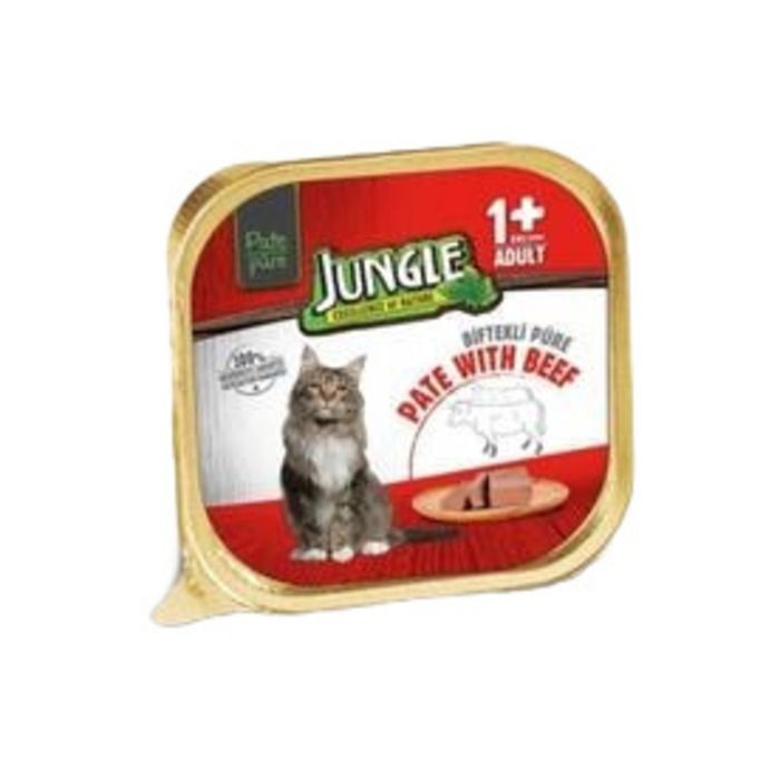 Jungle Yetişkin Kedi Yaş Maması 100 g - Biftekli