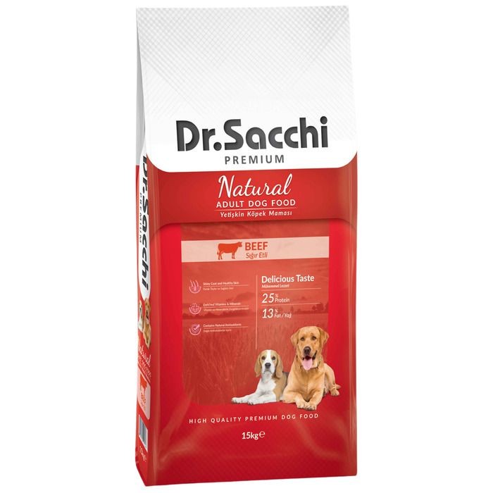 Dr.Sacchi Premium Natural Beef Yetişkin Köpek Maması 15 kg