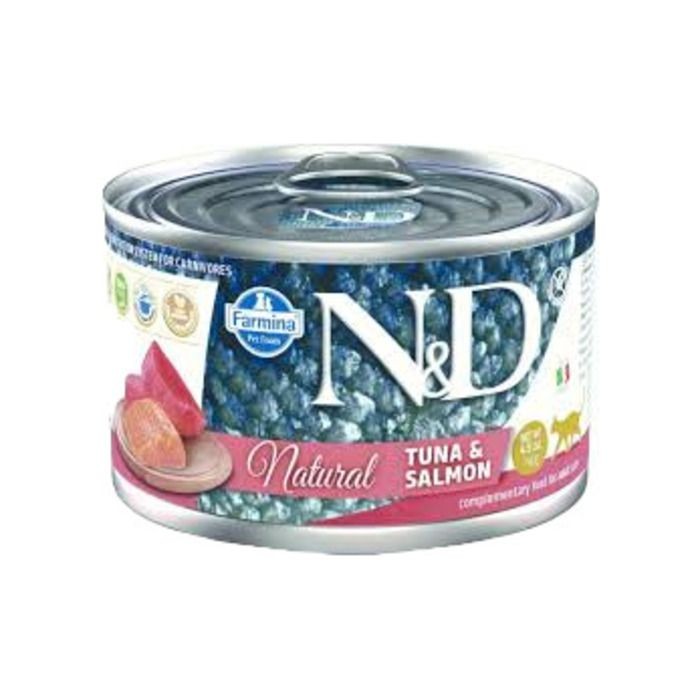 N&D Natural Ton Balıklı & Somonlu Yaş Kedi Maması 140 g