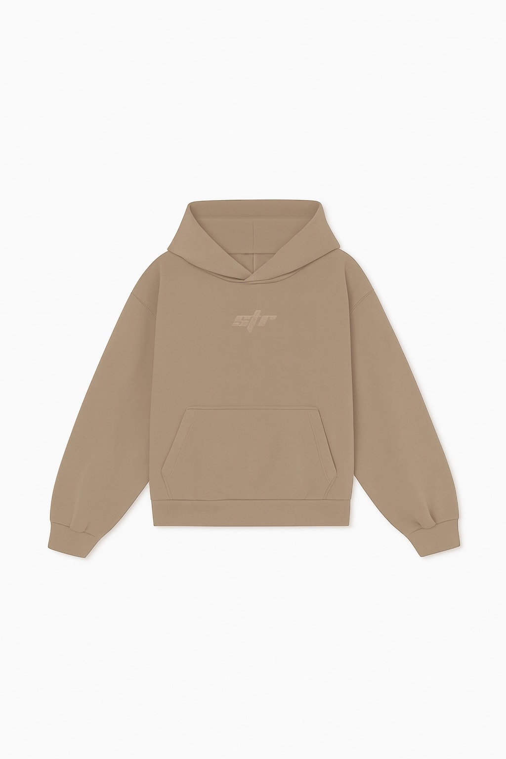 Bej Oversized Hoodie