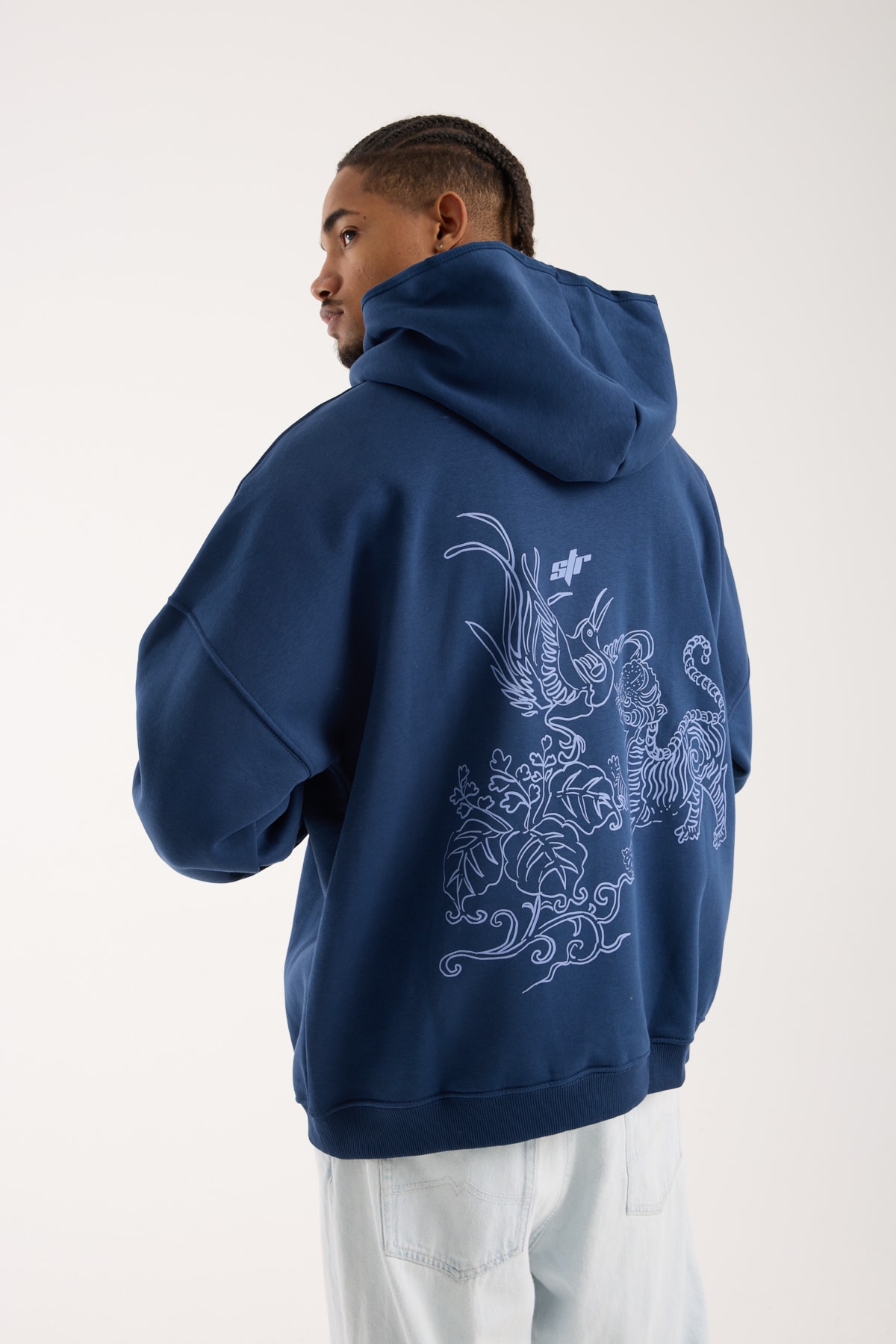 NAKKASH Lacivert Superoversized Hoodie