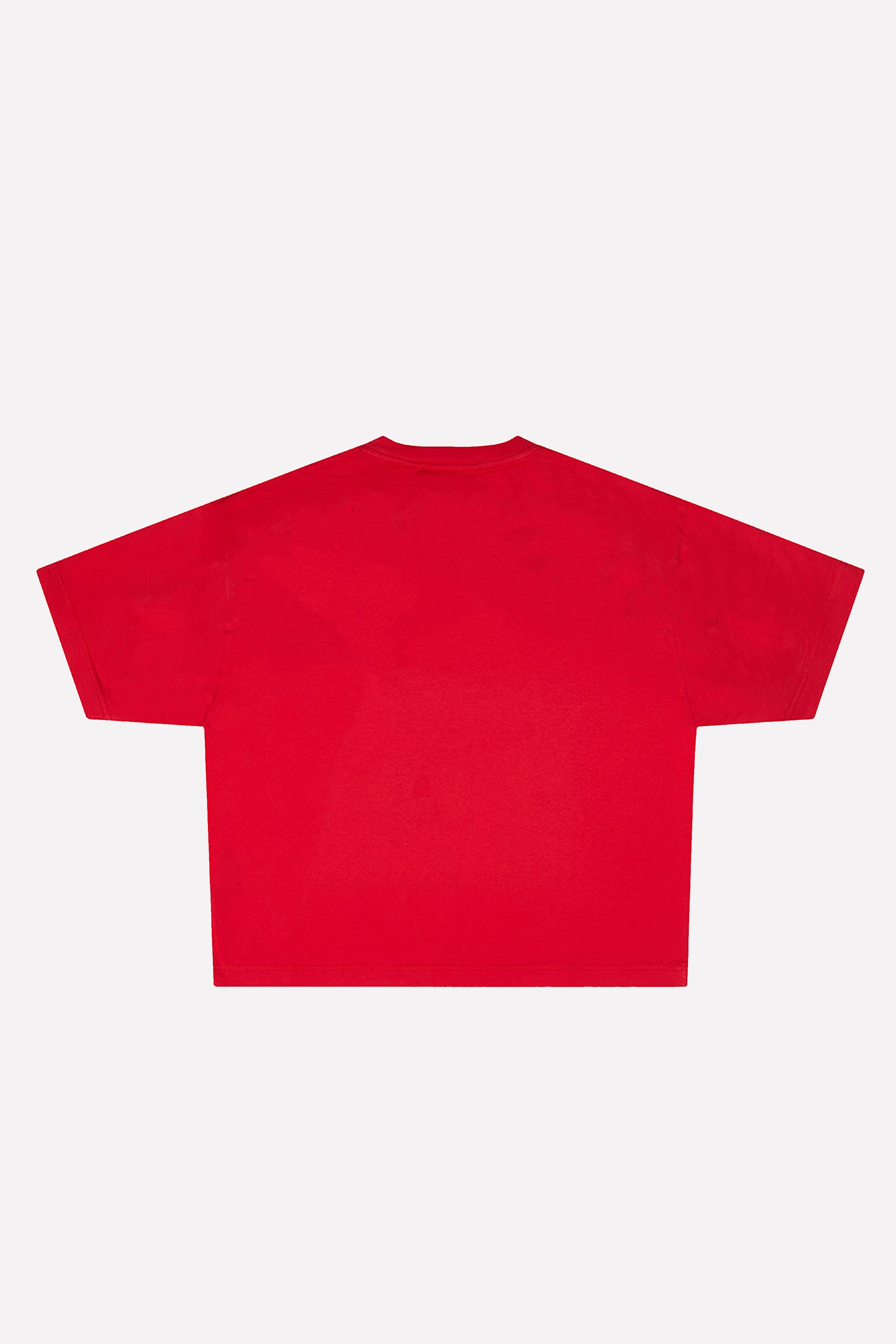 red oversized basic t-shirt
