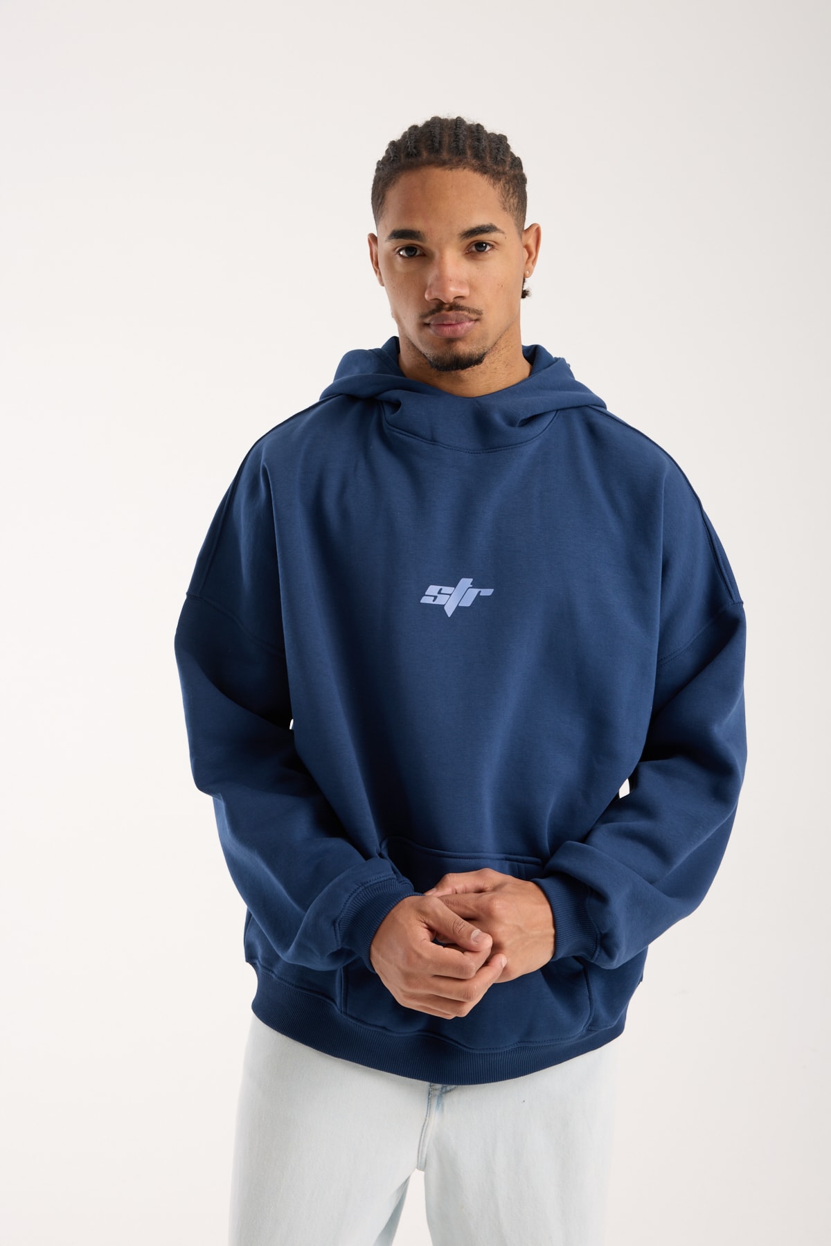 NAKKASH Lacivert Superoversized Hoodie