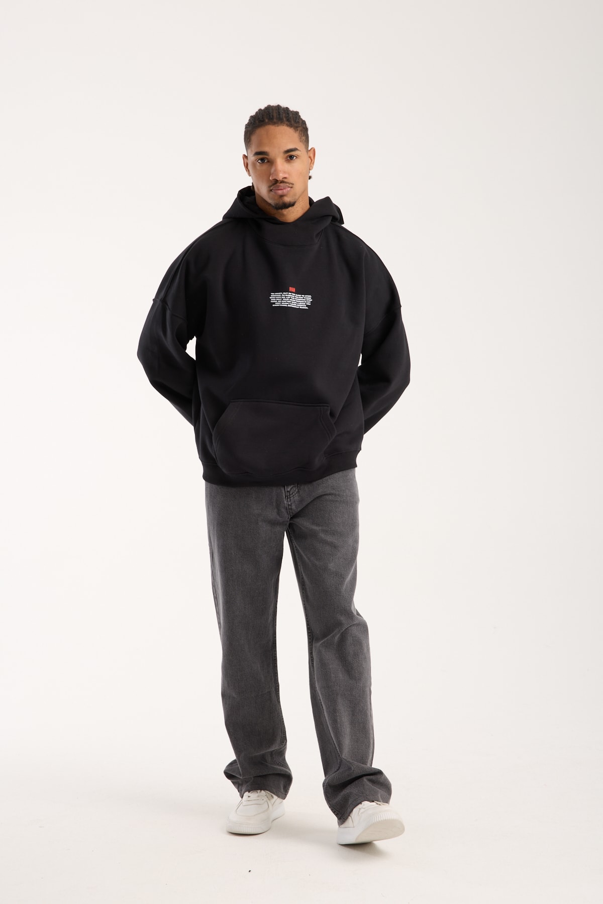 IVAN Siyah Superoversized Hoodie