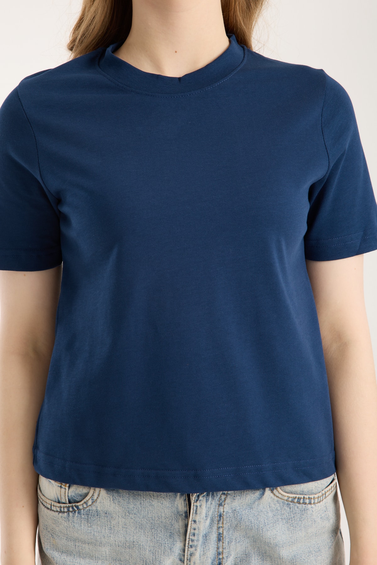 navy basic women tee