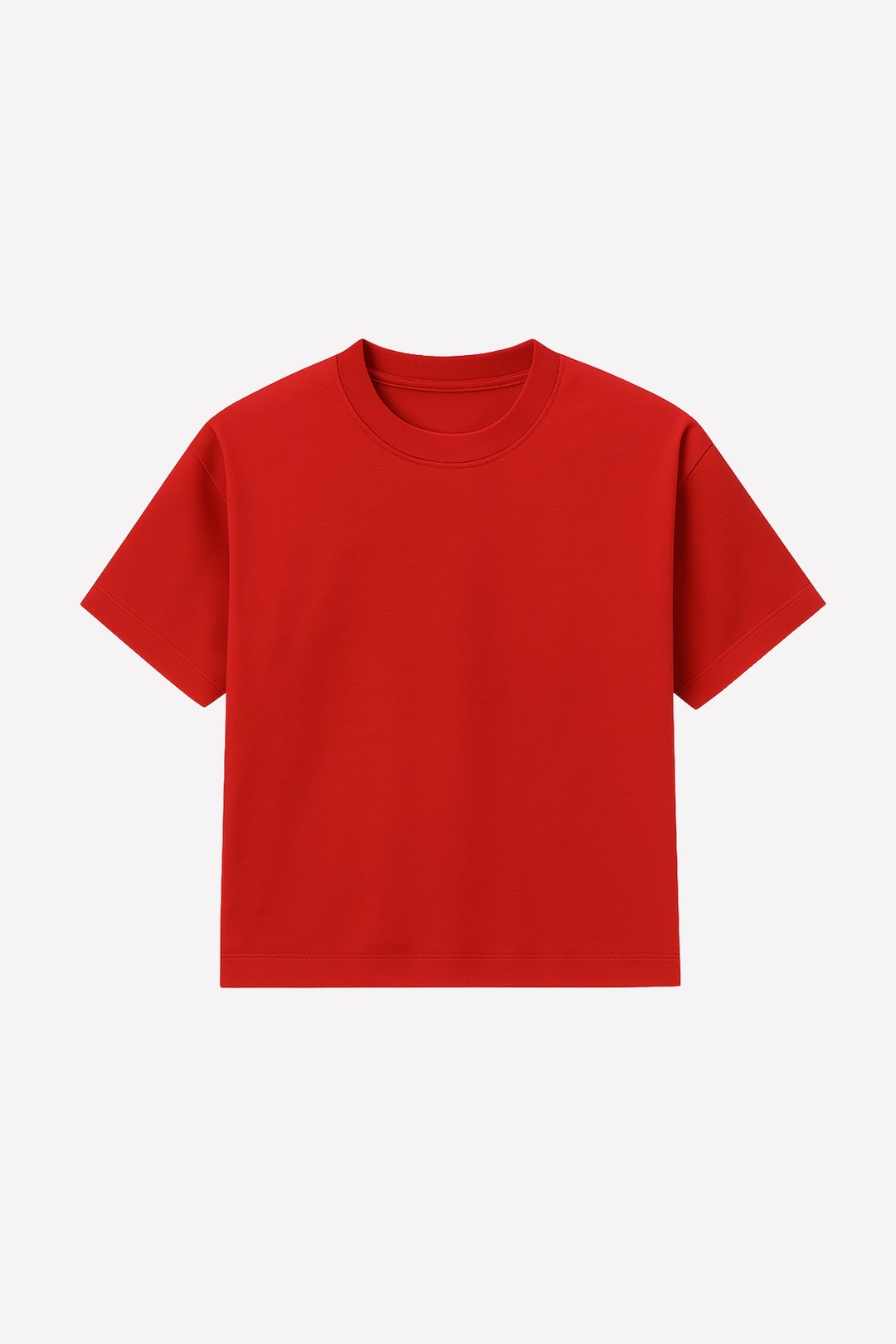 red basic woman tee