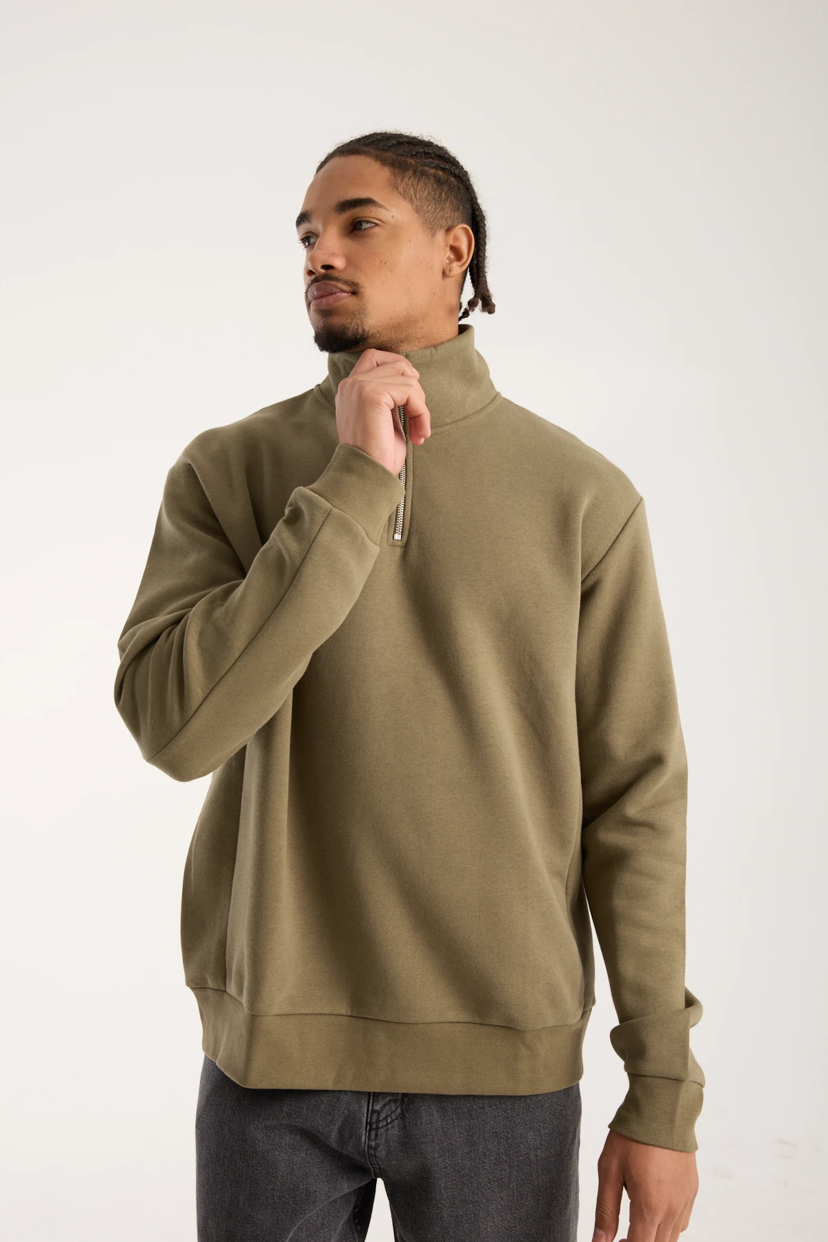 YARIM FERMUAR SWEATSHIRT