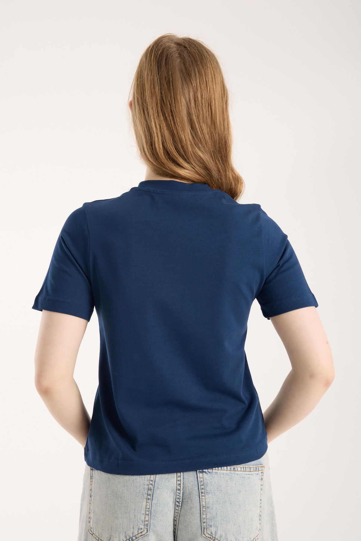 navy basic women tee