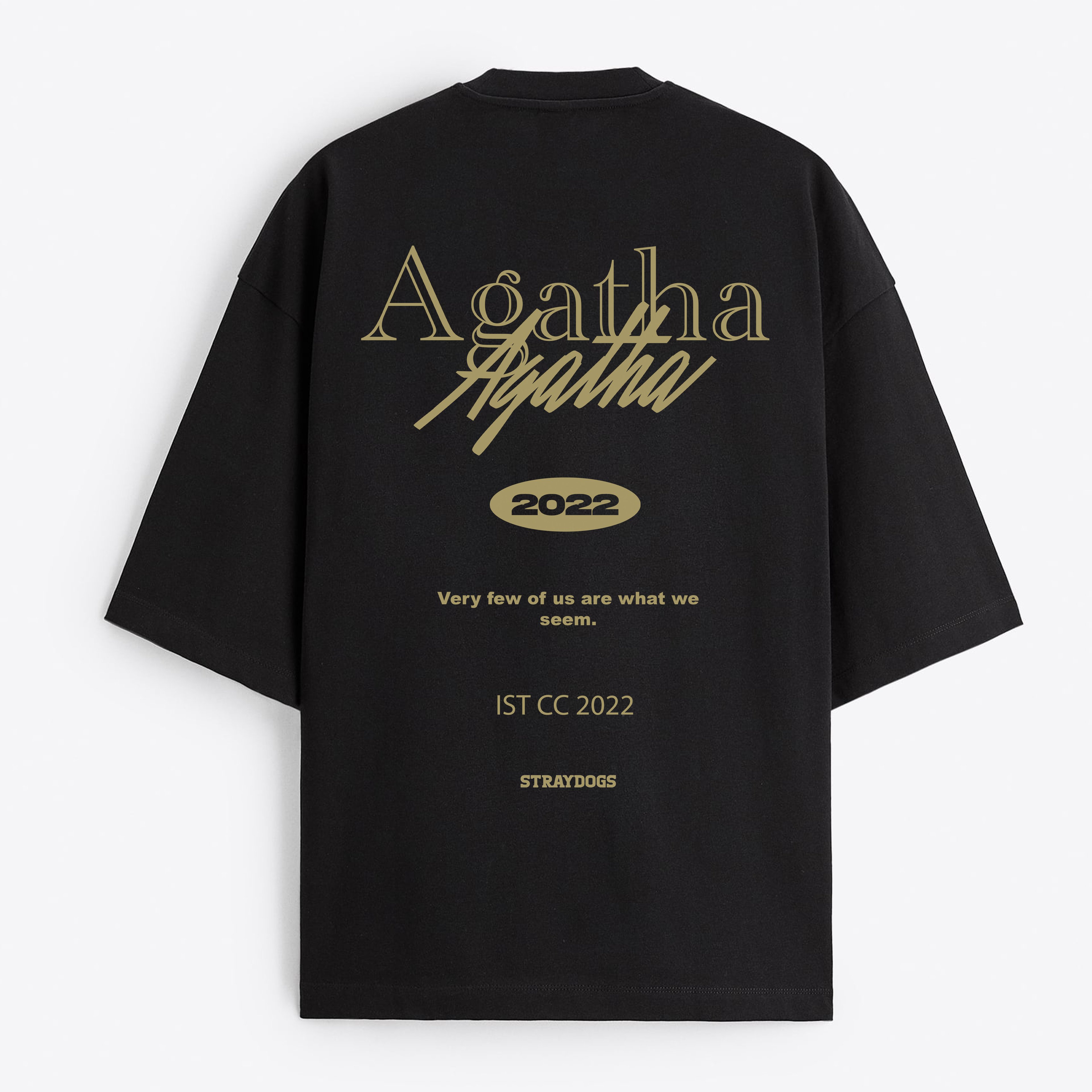 agatha oversize  siyah t-shirt