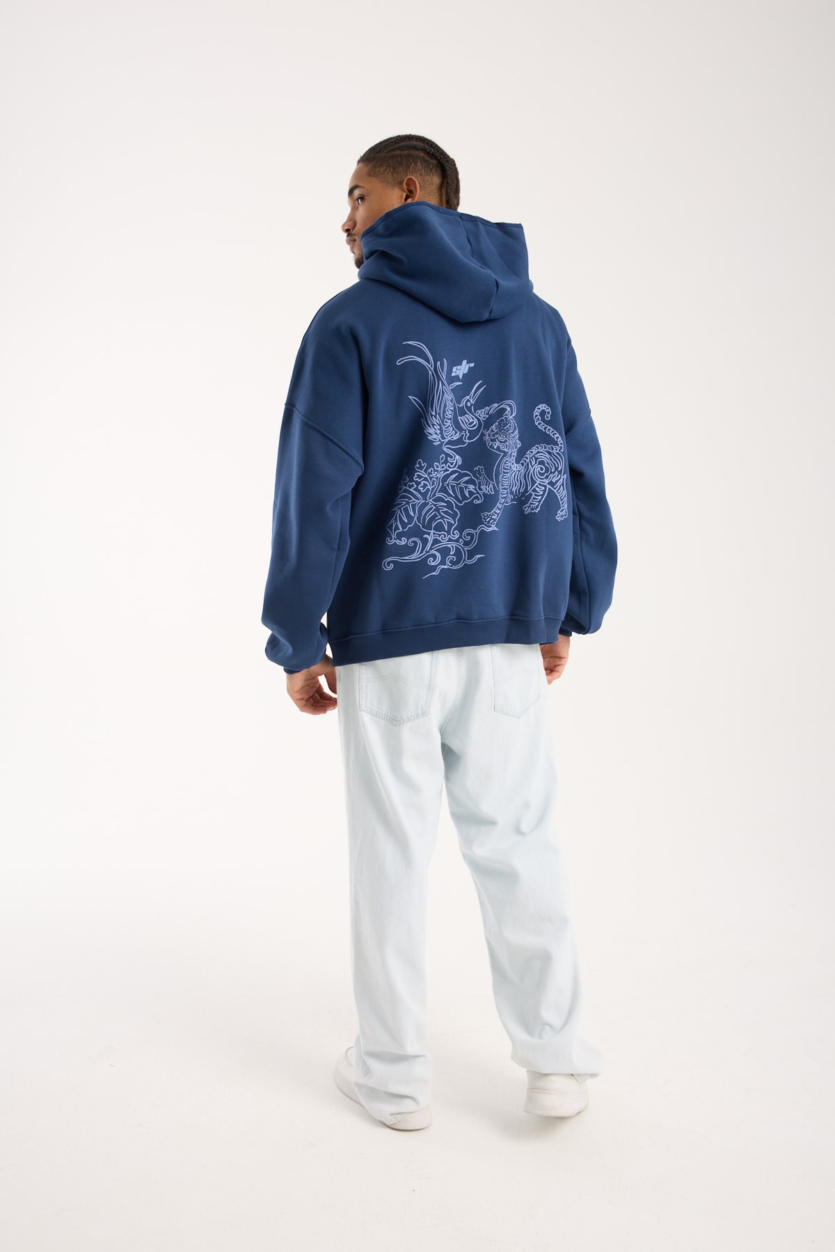 NAKKASH Lacivert Superoversized Hoodie