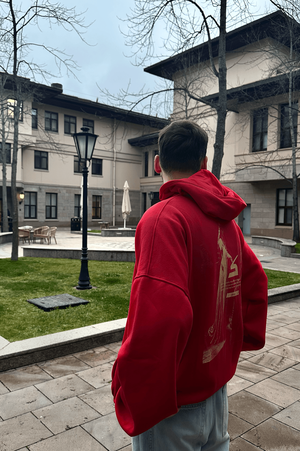 ROMANUS Kırmızı Oversized Hoodie