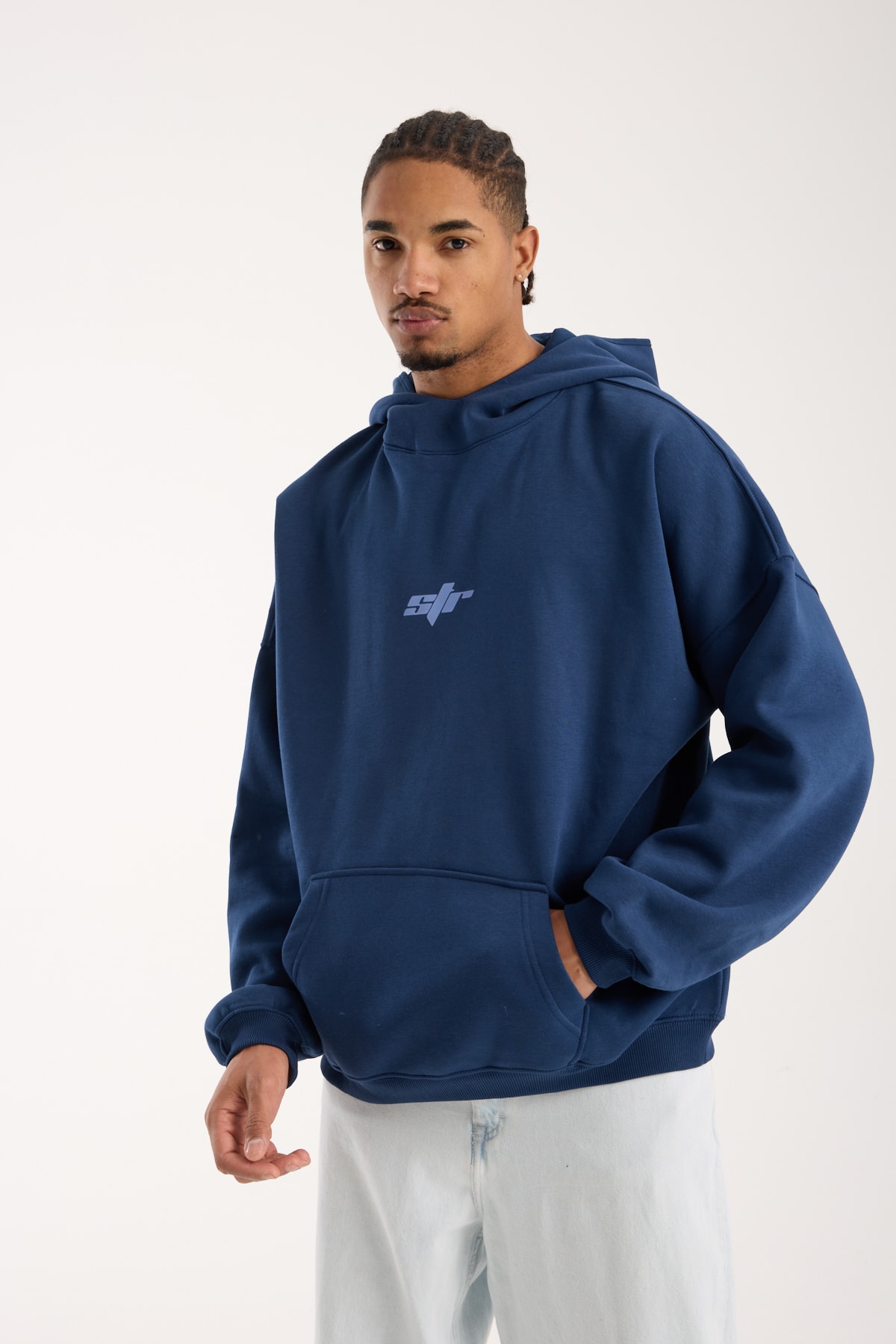 NAKKASH Lacivert Superoversized Hoodie