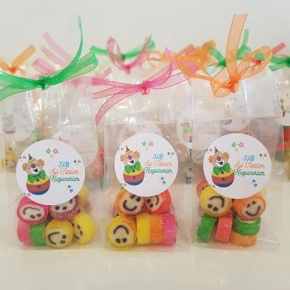 24 ADET KURDELELİ LOGO ETİKETLİ LOLLY MEZUNİYET ŞEKERİ 30 gr p45