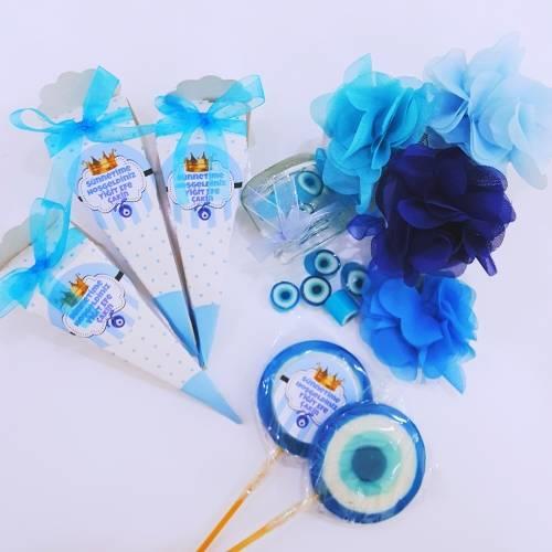 Erkek Bebek Mavi Şeker Büfesi Seti 184