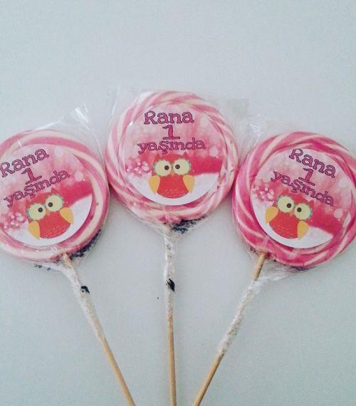 24 ADET ETİKETLİ LOLİPOP BEBEK ŞEKERi L34