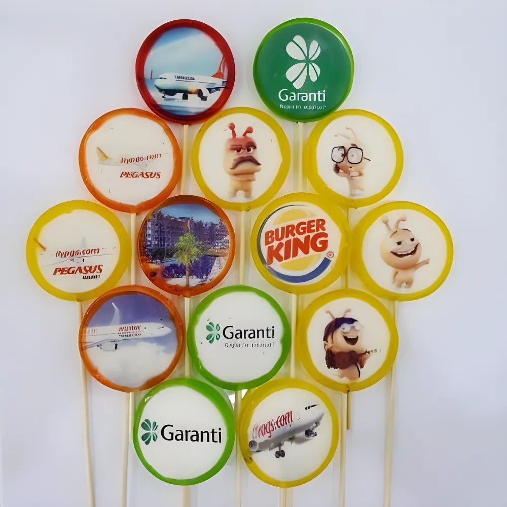 Firma Logo Baskılı Lolipop 100 adet