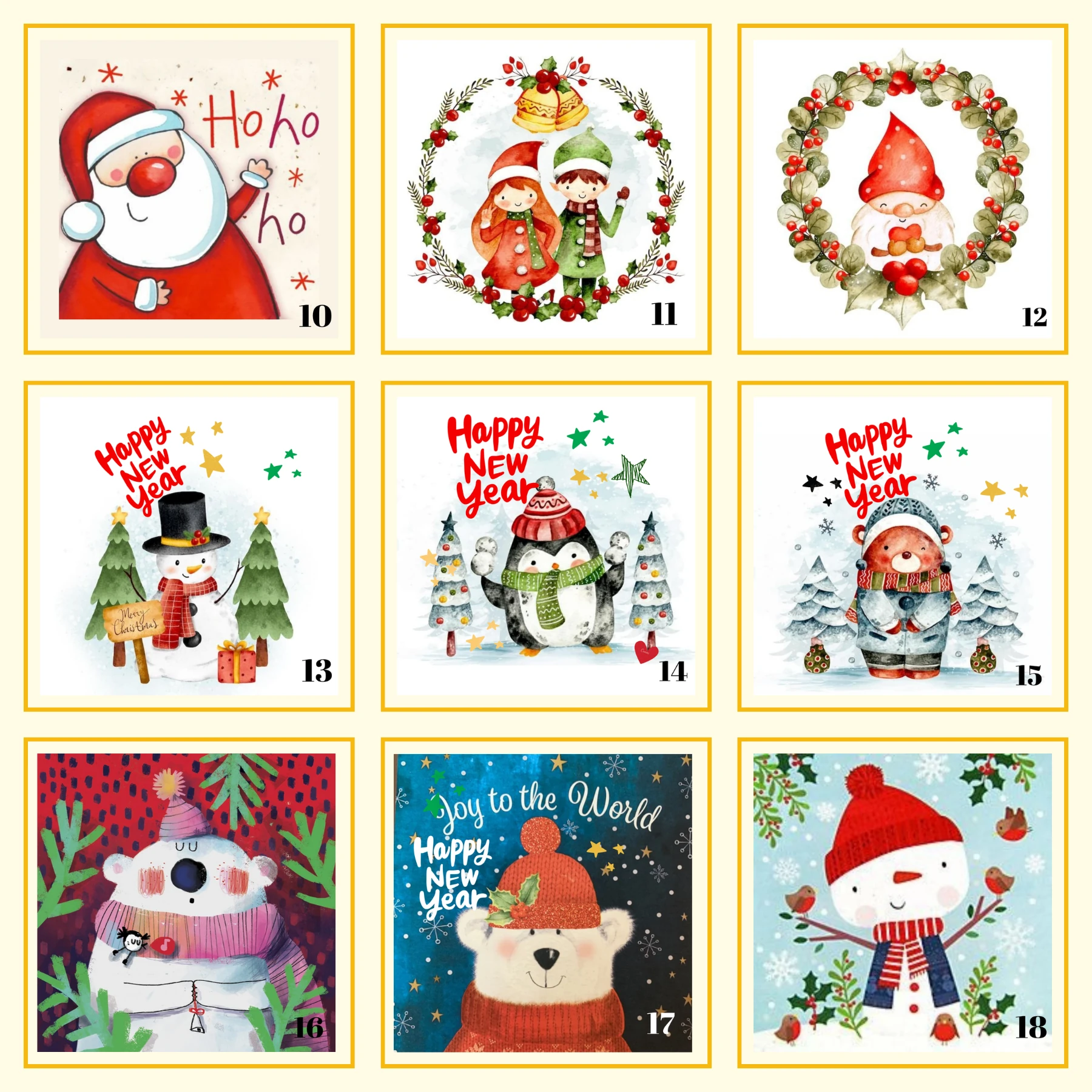 Yılbaşı Etiket Çeşitleri