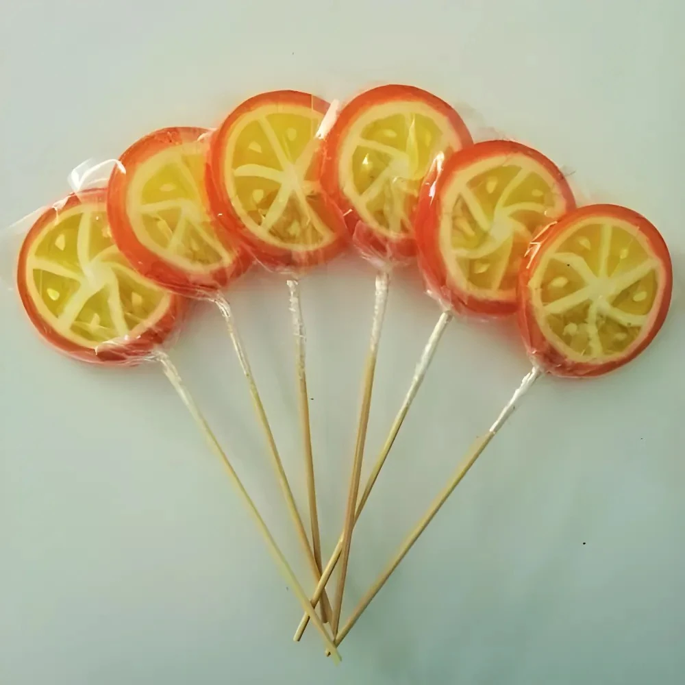 PORTAKAL LOLLY LOLİPOP ŞEKER 6 Adet