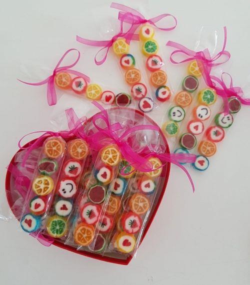 Kalp Kutuda Hediyelik Parmak Lolly 15 Adet