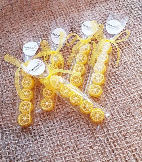 Limon Desenli Parmak Lolly 6 adet