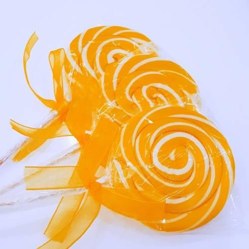 24 ADET KURDELELİ  SOSYETE LOLİPOP SARI BEYAZ L44