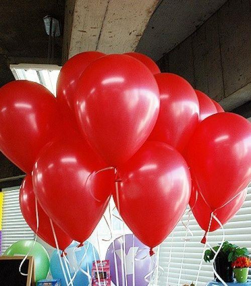 KIRMIZI BALON METALİK 10 Adet