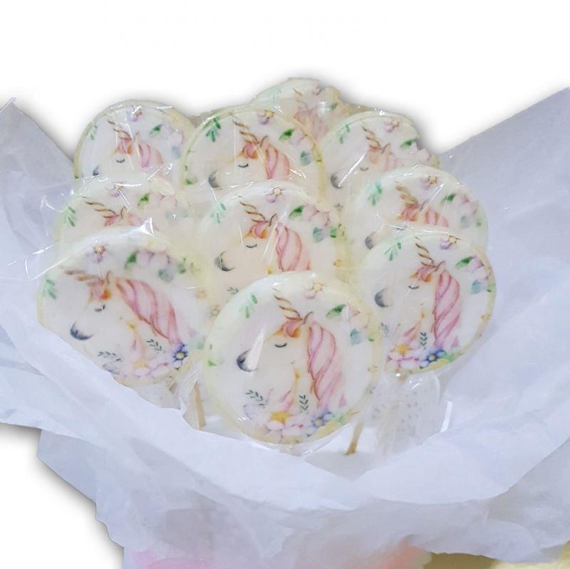 12 ADET UNICORN TEMALI LOLİPOP ŞEKER