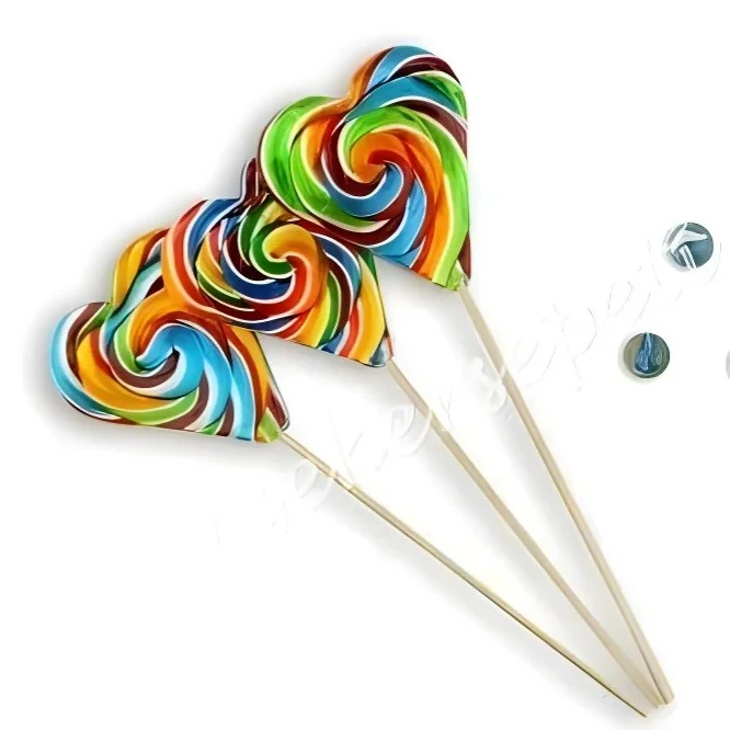 BİNŞAN 12 ADET KALP LOLİPOP GÖKKUŞAĞI