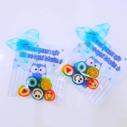 12 ADET 5'li KART LOLLY PAKET BEBEK ŞEKERİ 176
