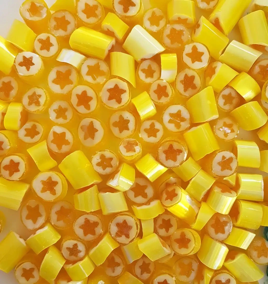 YILDIZ DESENLİ SARI LOLLY ŞEKER LİMON AROMALI 250 GR