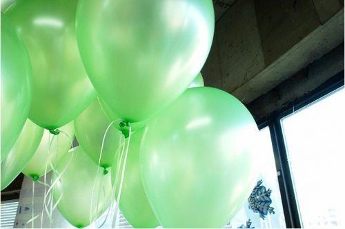Yeşil Balon Metalik 10 Adet