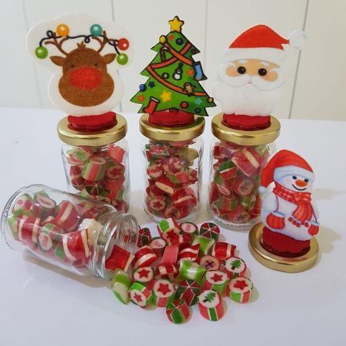 12 ADET YENİ YIL TEMALI KAVANOZ LOLLY YY34