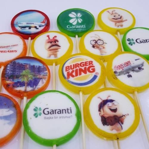 Firma Logo Baskılı Lolipop 30 Adet