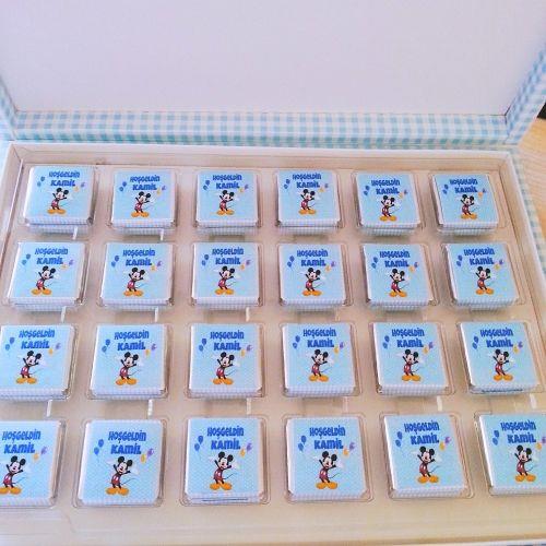 HOŞGELDİN ERKEK BEBEK ÇİKOLATASI 48 ADET KUTULU EC18