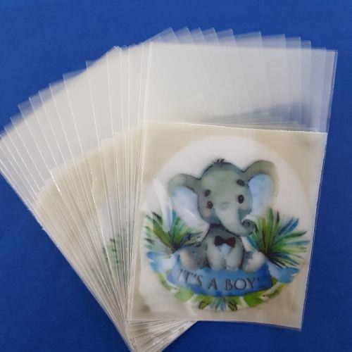 MAVİ FİL "it's a boy"  OPP POŞET 12 ADET B22