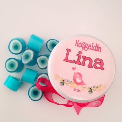 24 ADET ETİKETLİ KURDELELİ KAVANOZ LOLLY ŞEKER 03