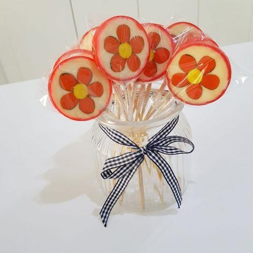 6 ADET GÖKKUŞAĞI PAPATYA LOLLY LOLİPOP ŞEKER