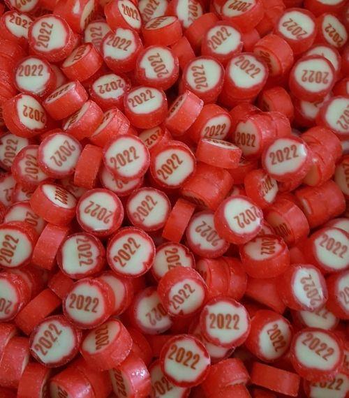 YENİ YIL "2026 " YAZILI TROPİK MEYVELİ LOLLY ŞEKER  250 GR