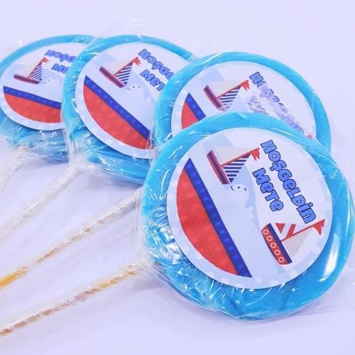 24 Adet 5'li Kart Lolly Şeker + 24 Adet Etiketli Lolipop Bebek Şekeri 182