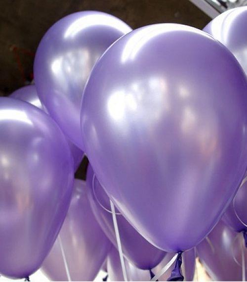 Mor Balon Metalik 10 Adet