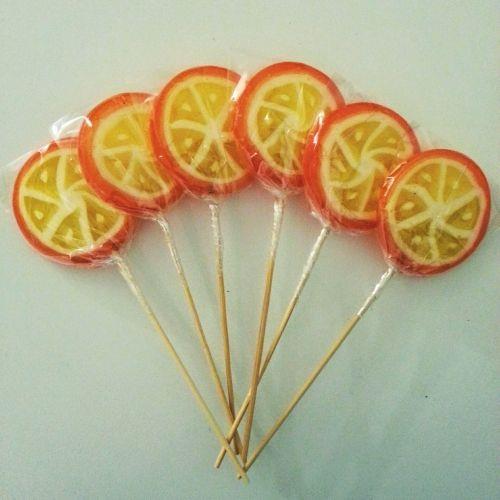 PORTAKAL LOLLY LOLİPOP ŞEKER 6 Adet