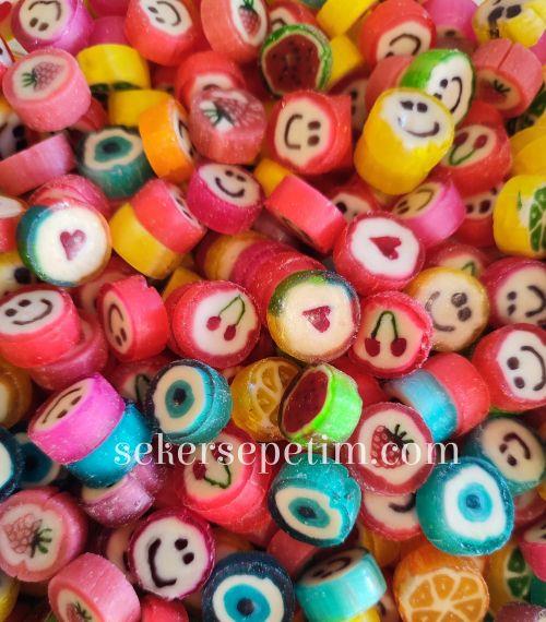 KARIŞIK ÇOK RENKLİ LOLLY TROPİK MEYVE AROMALI 250 GR