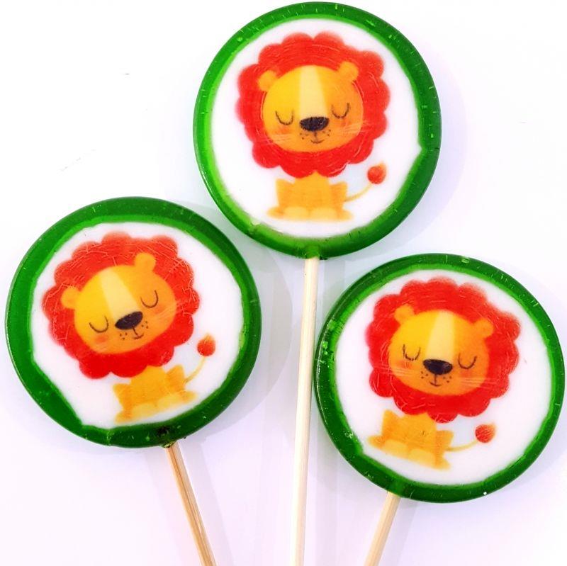 ASLAN TEMALI LOLİPOP ŞEKER 6 adet