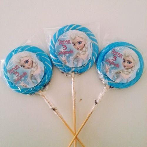 24 ADET FROZEN ELSA ETİKETLİ LOLİPOP ŞEKER L38