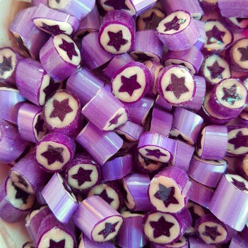 YILDIZ DESENLİ MOR LOLLY ŞEKER BÖĞÜRTLEN AROMALI 250 GR