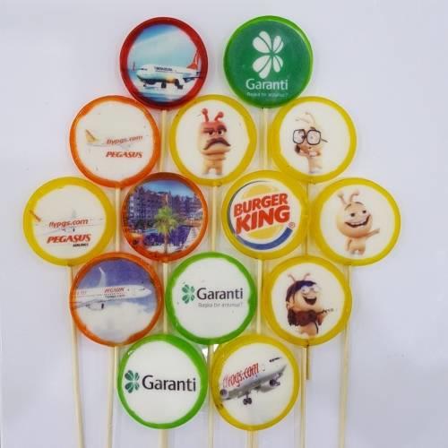 Firma Logo Baskılı Lolipop 30 Adet