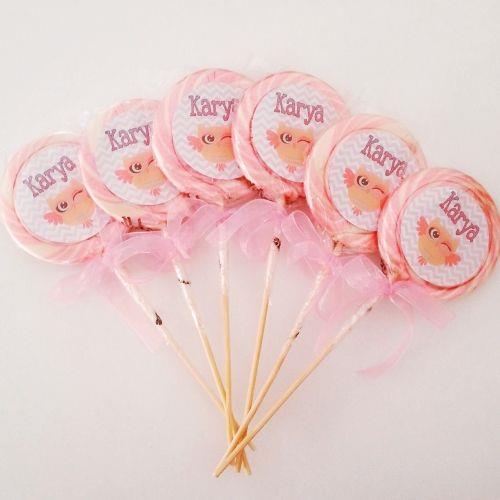 24 ADET ETİKETLİ KURDELELİ LOLİPOP ŞEKER L35