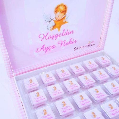 Hoşgeldin Bebek Çikolatası 48 Adet Kutulu Madlen EC33